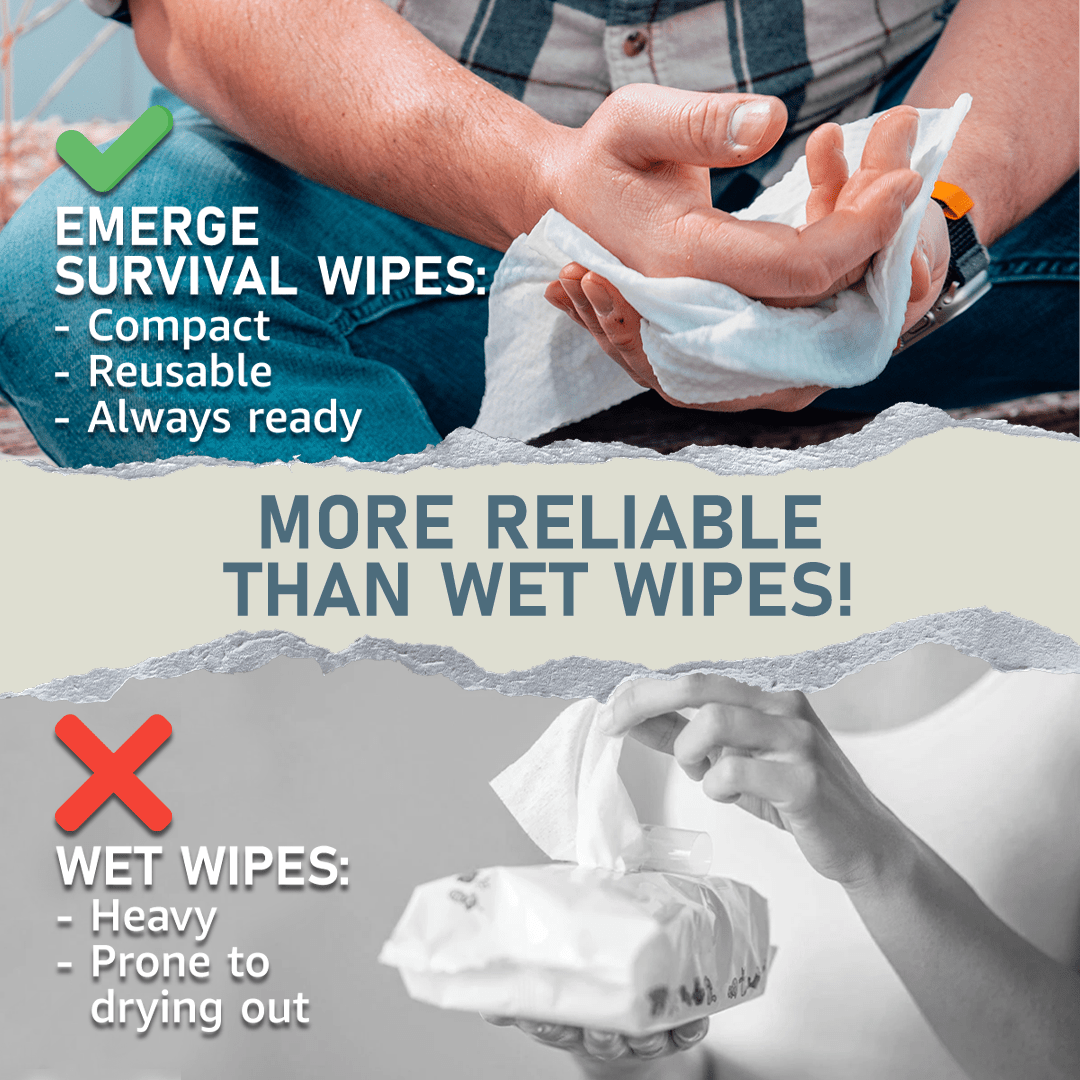 Emerge Survival Wipes - 50ct - Wander Together Outfitters