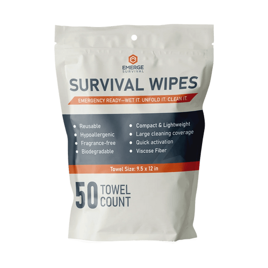Emerge Survival Wipes - 50ct - Wander Together Outfitters