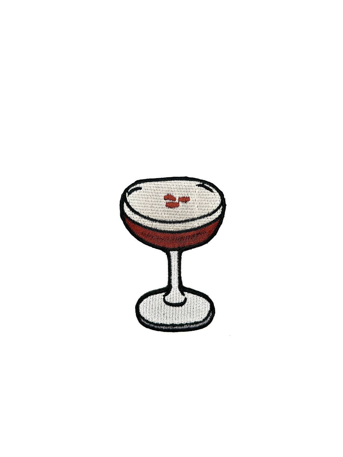 Espresso Martini Cocktail Embroidered Iron - On Patch - Wander Together Outfitters