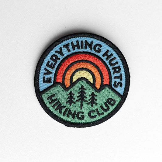 “Everything Hurts Hiking Club” Iron On Patch - Wander Together Outfitters