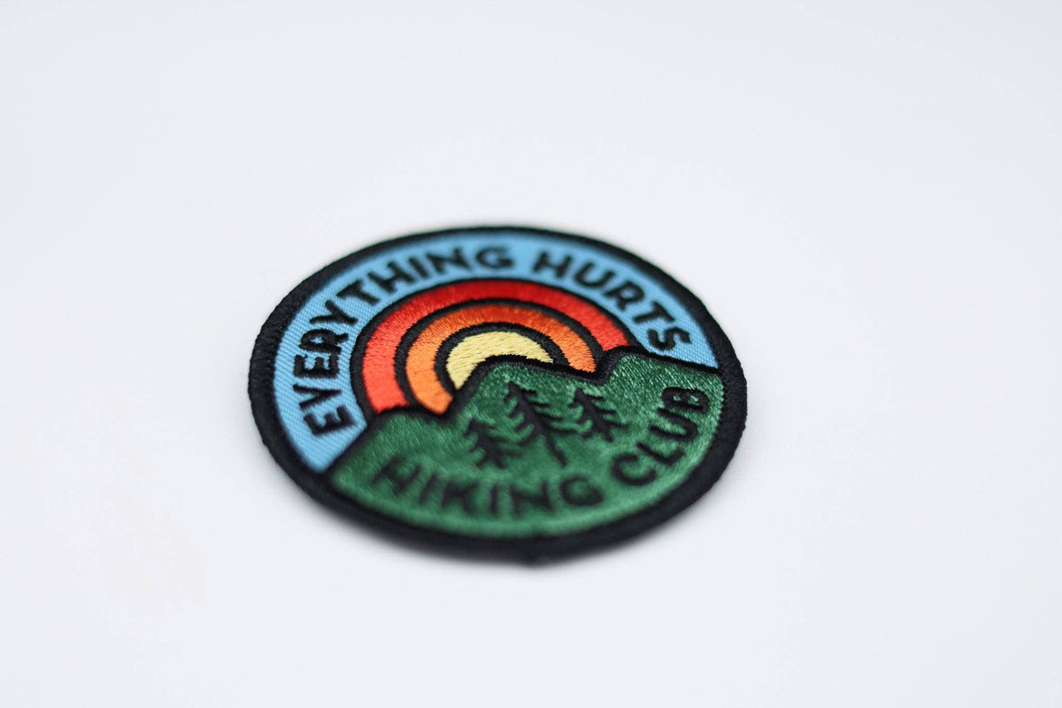 “Everything Hurts Hiking Club” Iron On Patch - Wander Together Outfitters