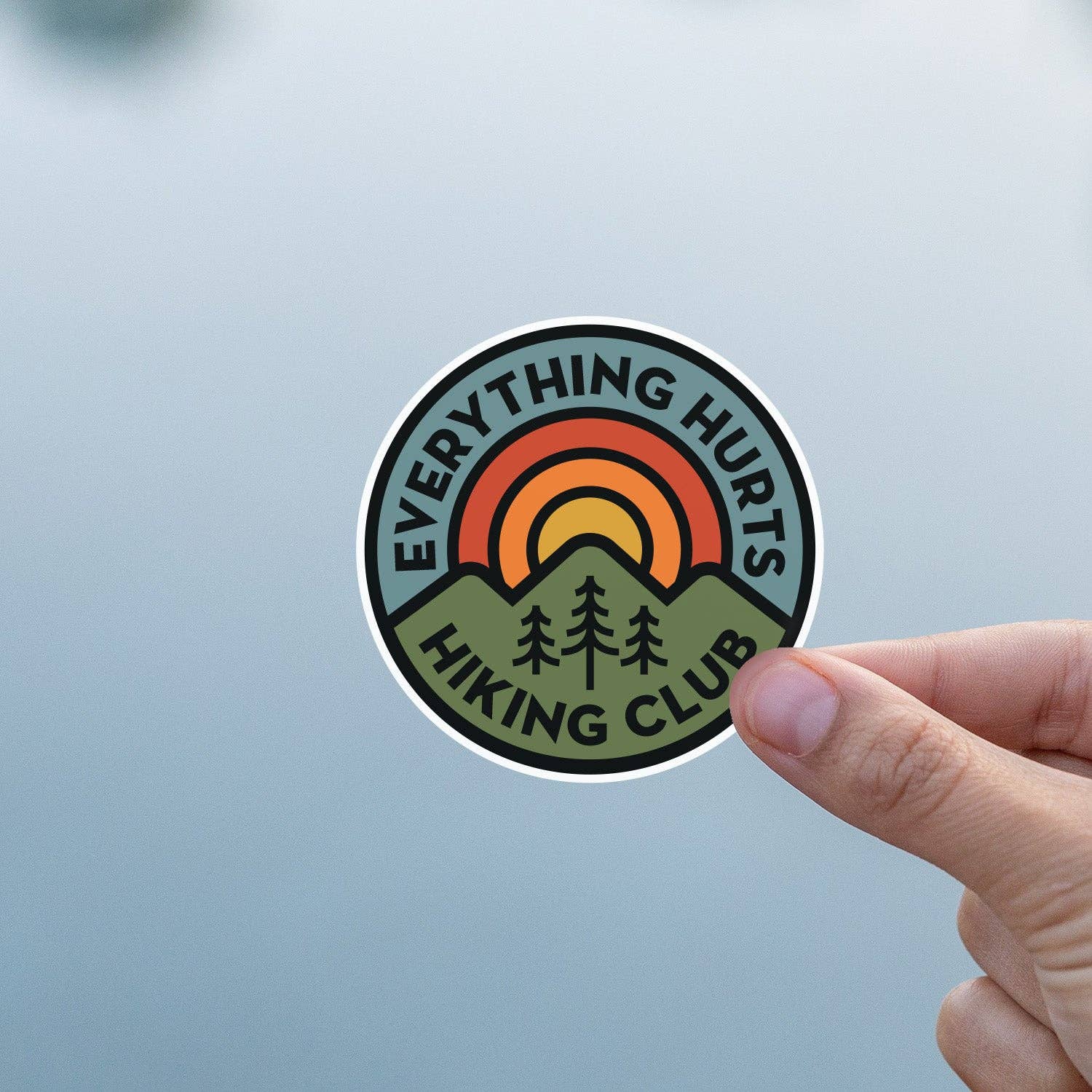 "Everything Hurts" Hiking Club Sticker - Wander Together Outfitters