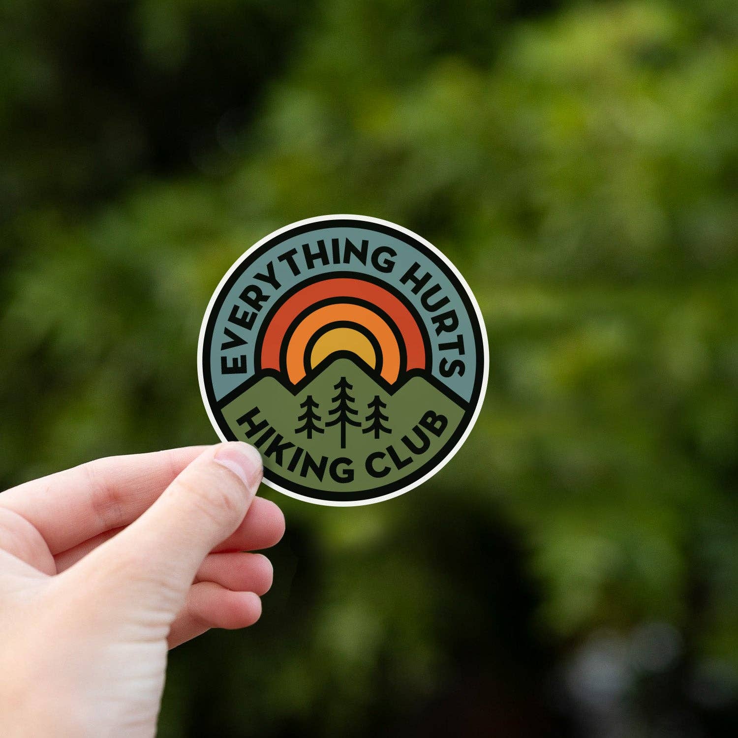 "Everything Hurts" Hiking Club Sticker - Wander Together Outfitters