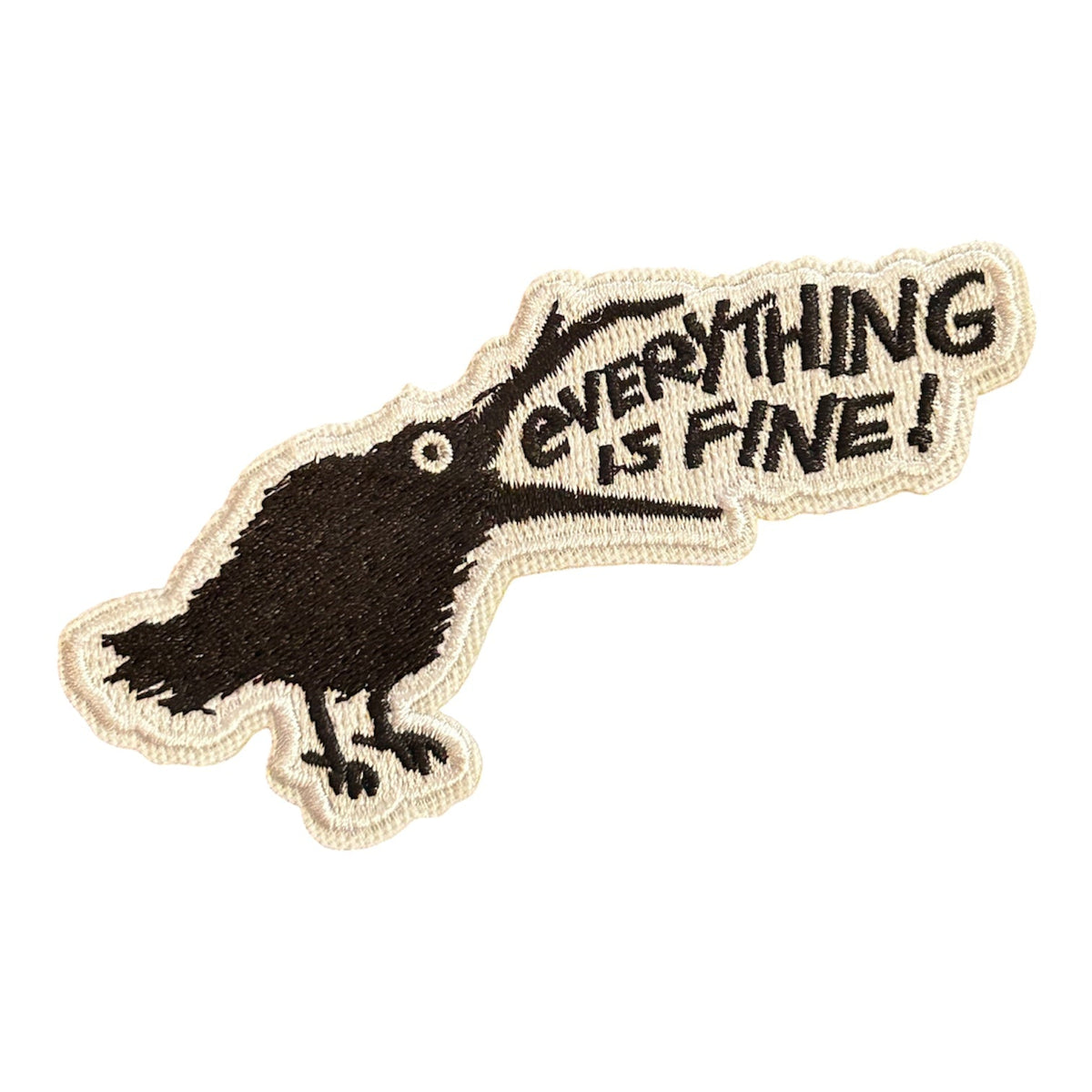 Everything Is Fine Crow Iron On Patch - Wander Together Outfitters