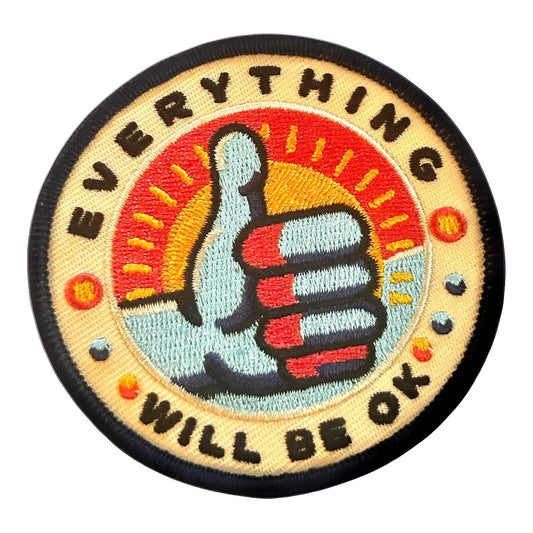 Everything Will Be Ok Thumbs Up Iron On Patch - Wander Together Outfitters