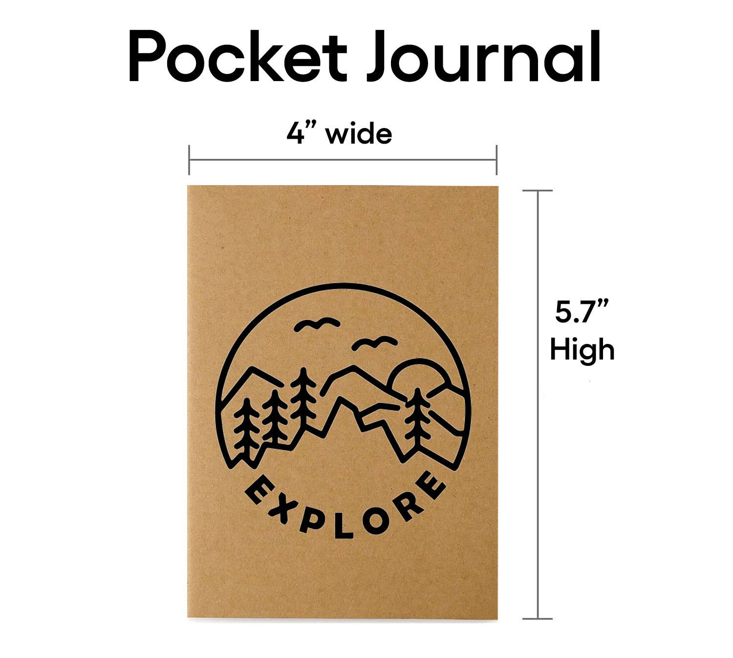 "Explore" Mountains 48 - Page Pocket Journal - Wander Together Outfitters