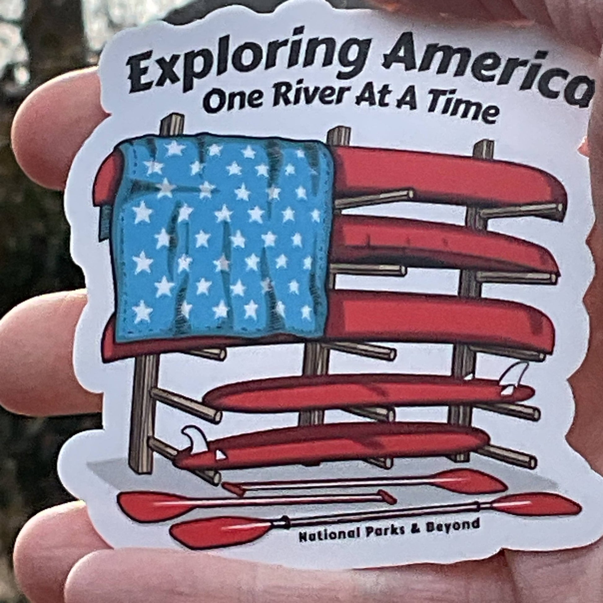"Exploring America, One River At A Time" Vinyl Sticker - Wander Together Outfitters