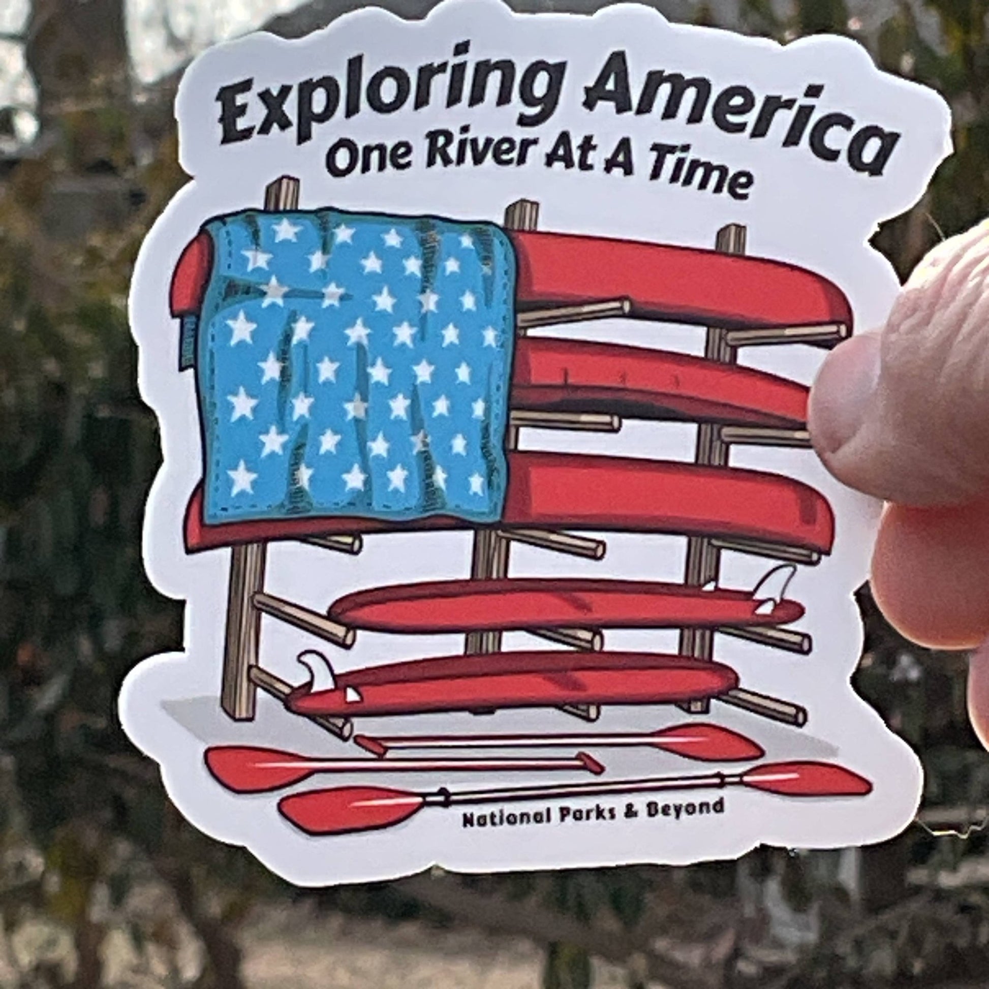 "Exploring America, One River At A Time" Vinyl Sticker - Wander Together Outfitters