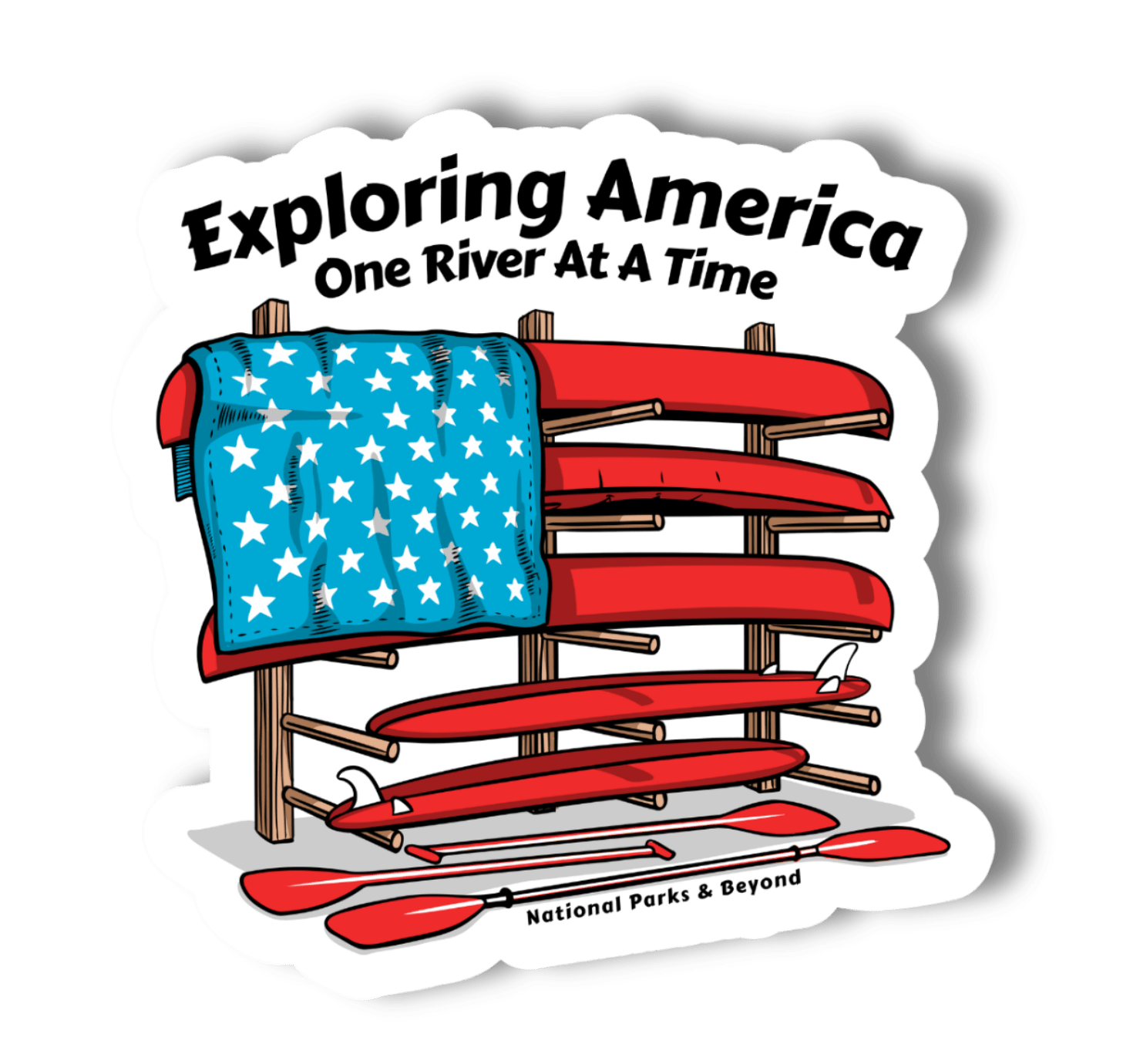 "Exploring America, One River At A Time" Vinyl Sticker - Wander Together Outfitters