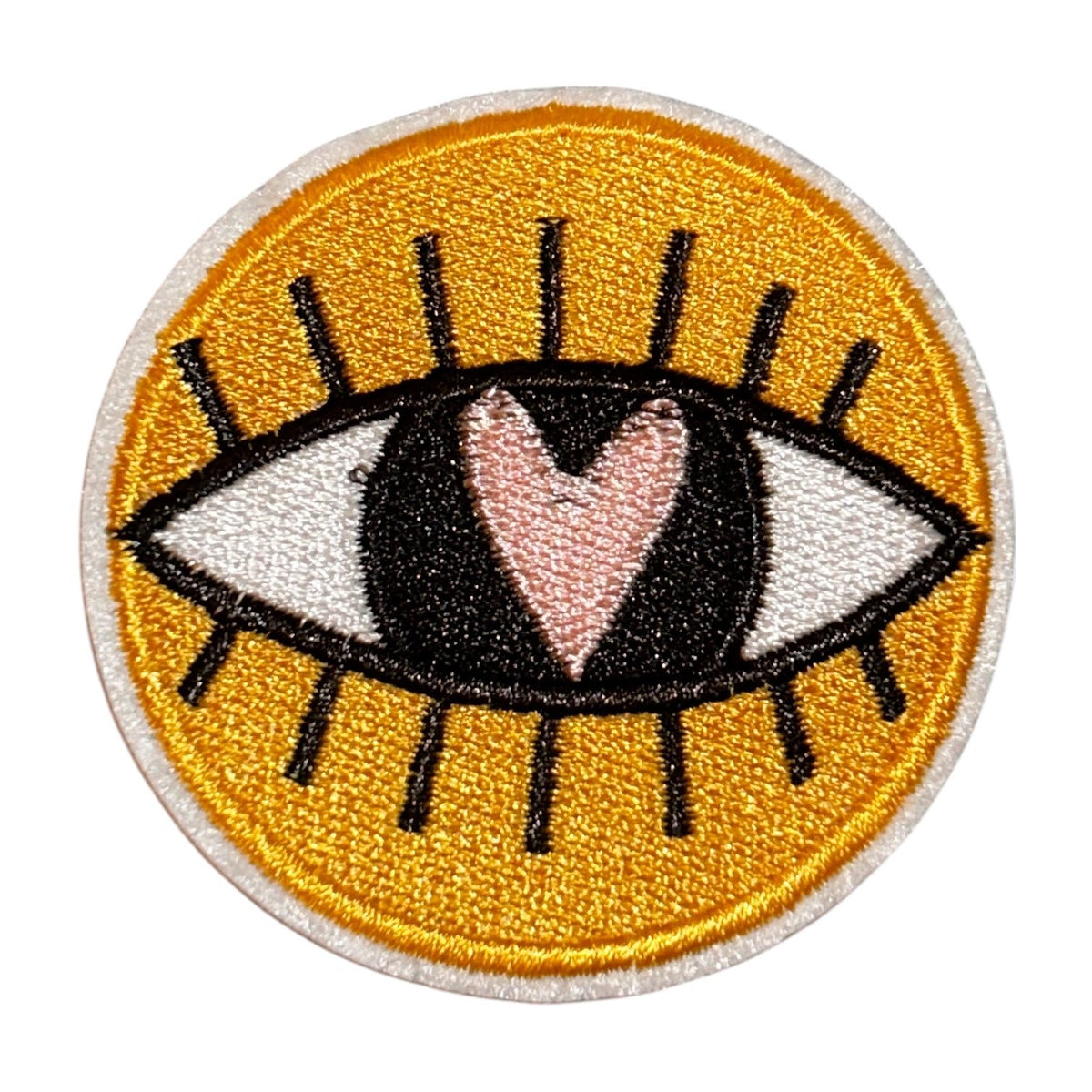 Eye Heart Retro Iron On Patch - Wander Together Outfitters
