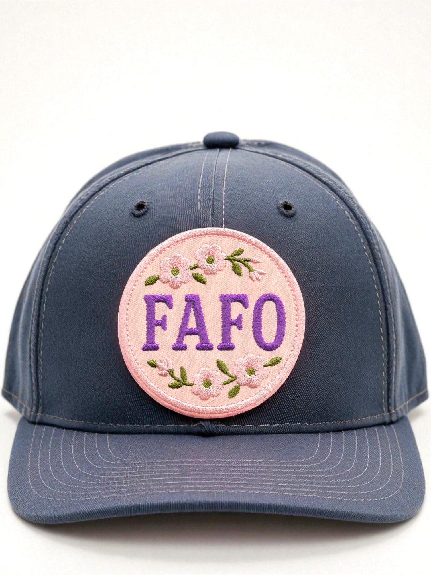 "FAFO" Floral On Pink Background Patch - Wander Together Outfitters