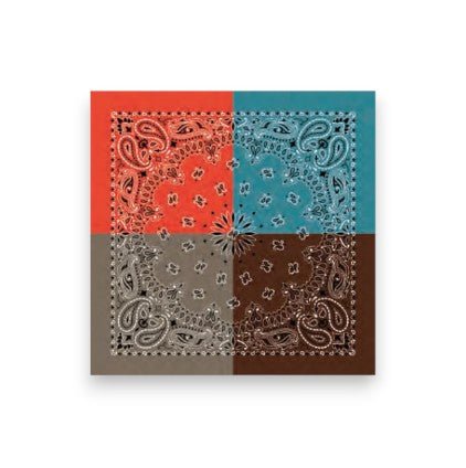 Fall Colors Paisley Quad Oversized Bandana (CLEARANCE) - Wander Together Outfitters