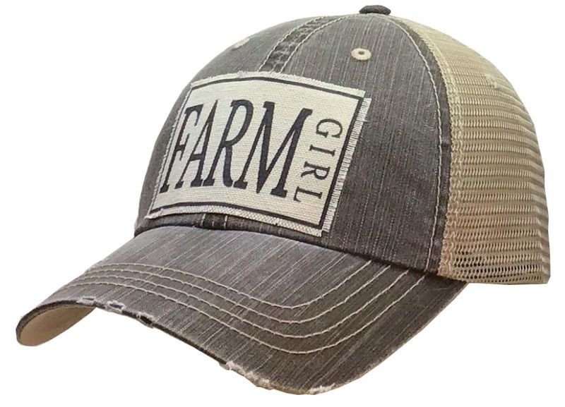 "Farm Girl" Distressed Vintage Trucker Cap - Wander Together Outfitters