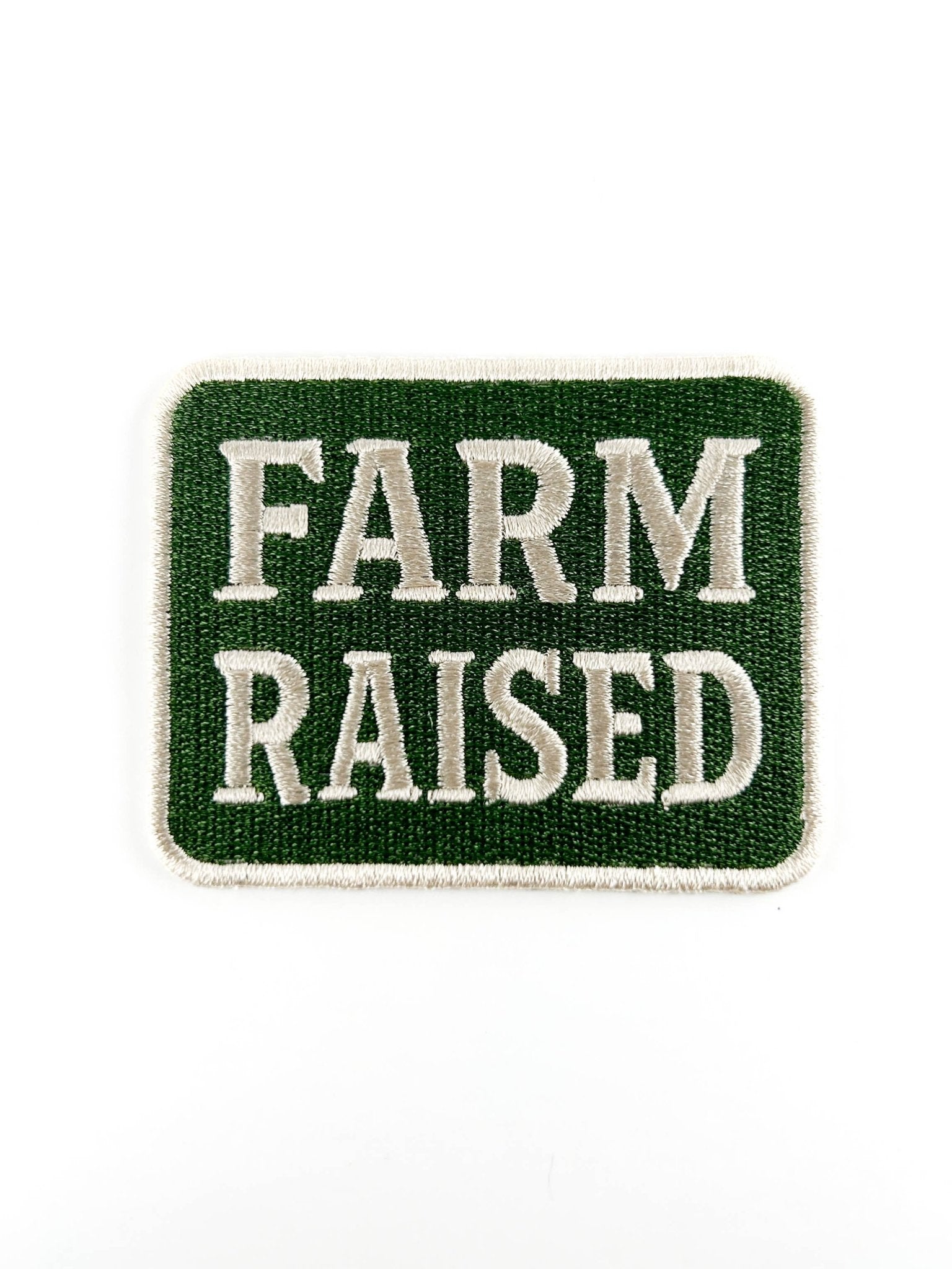 "Farm Raised" Embroidered Patch - Wander Together Outfitters