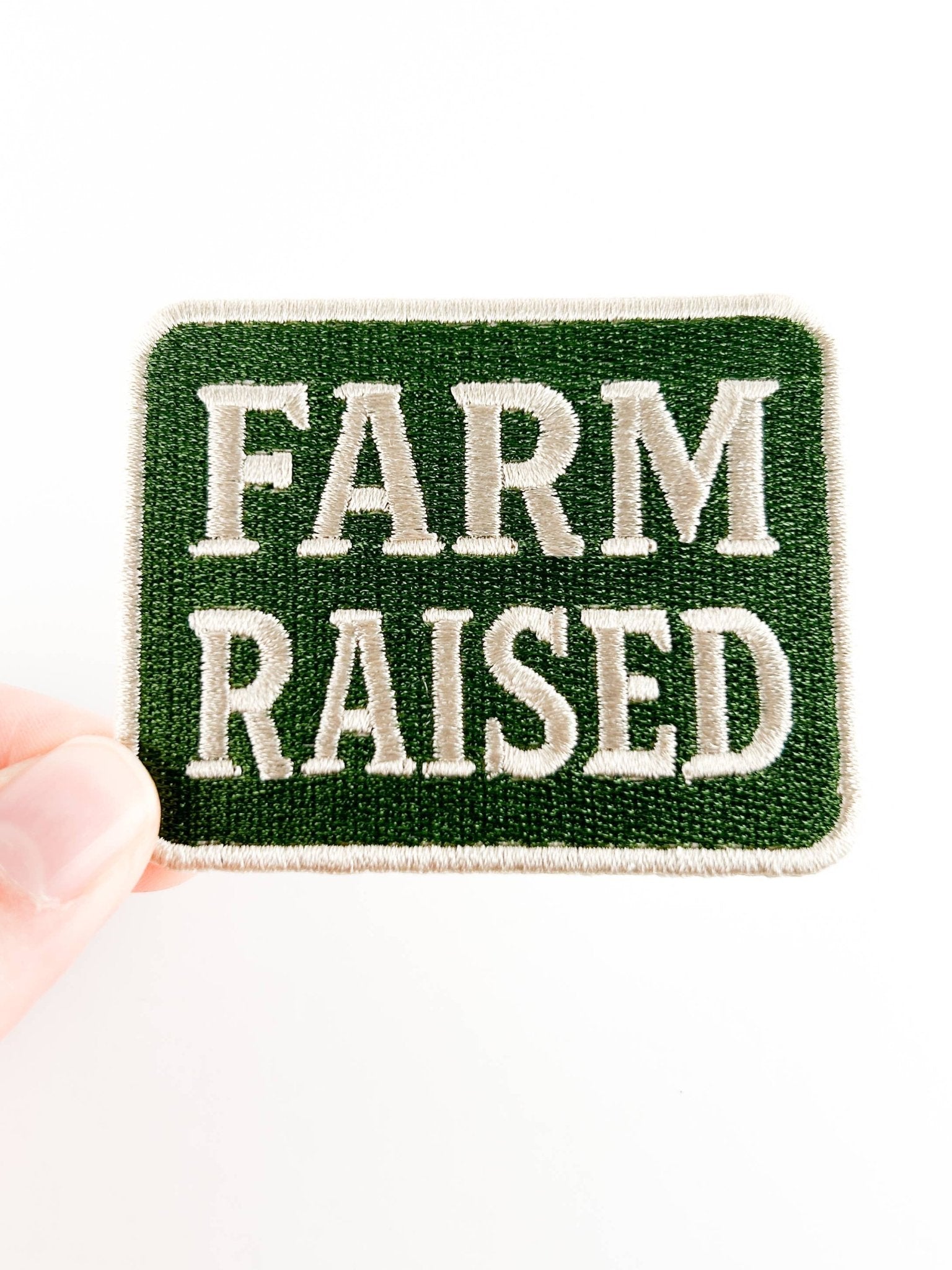 "Farm Raised" Embroidered Patch - Wander Together Outfitters