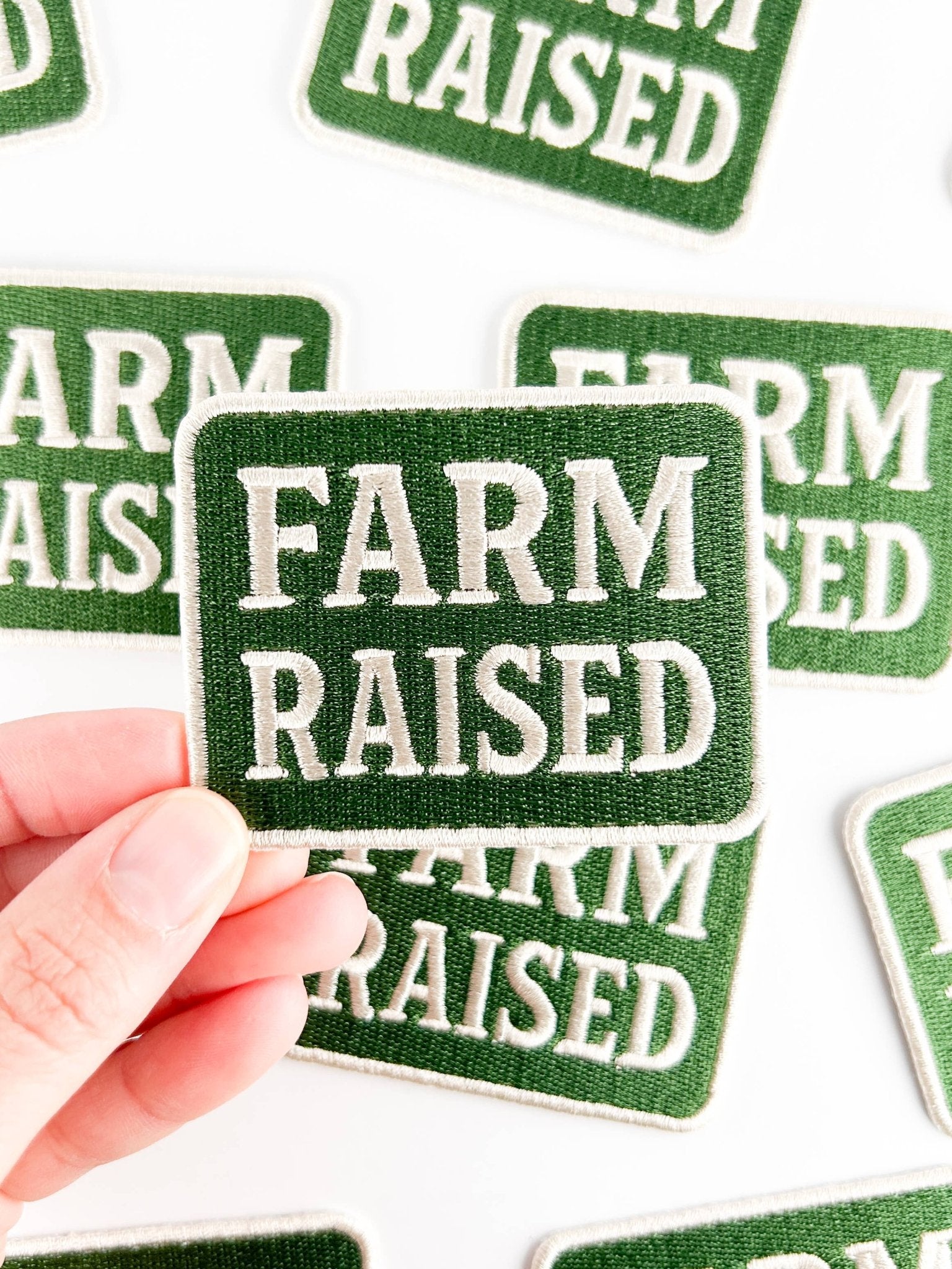 "Farm Raised" Embroidered Patch - Wander Together Outfitters
