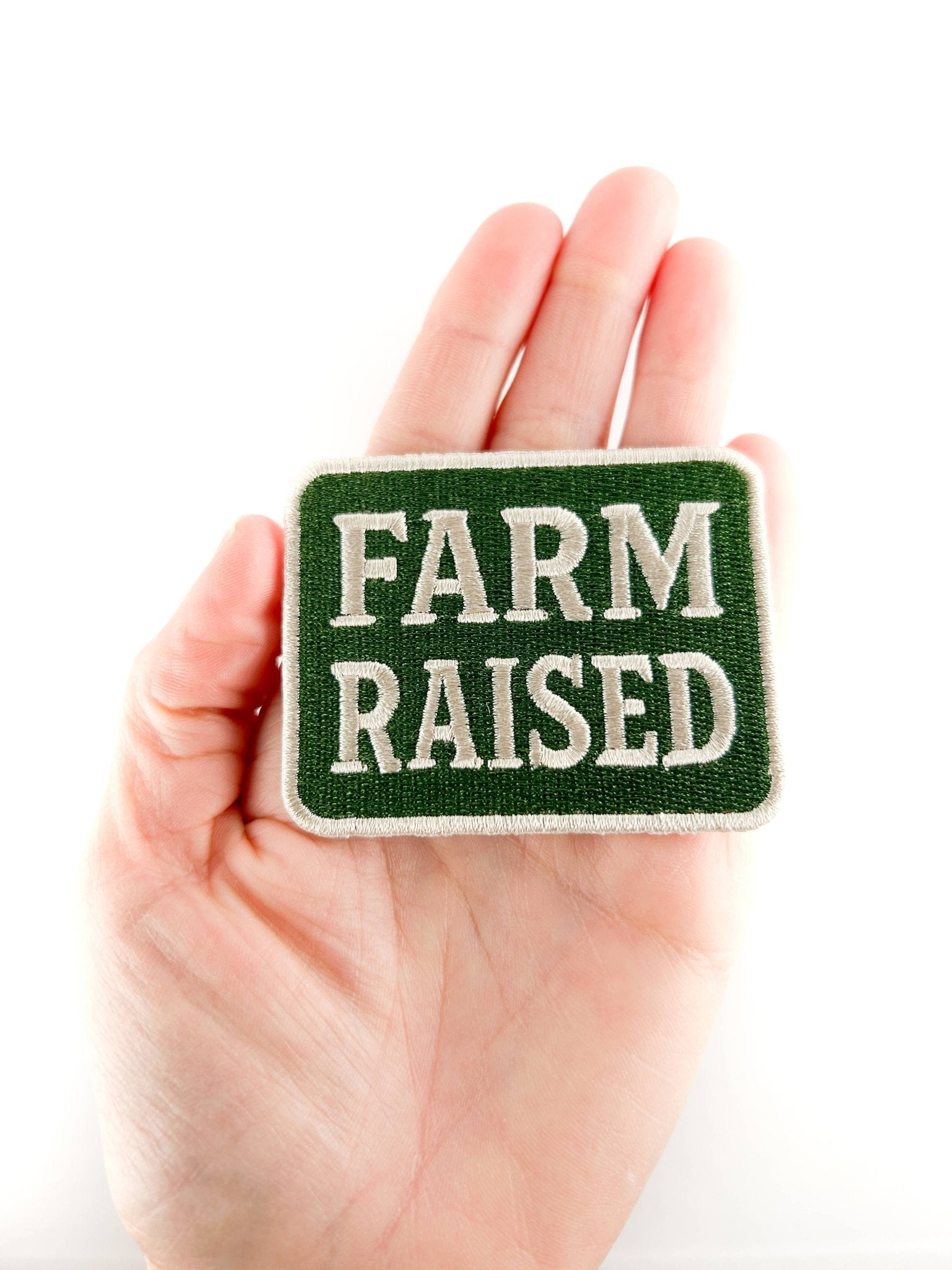 "Farm Raised" Embroidered Patch - Wander Together Outfitters