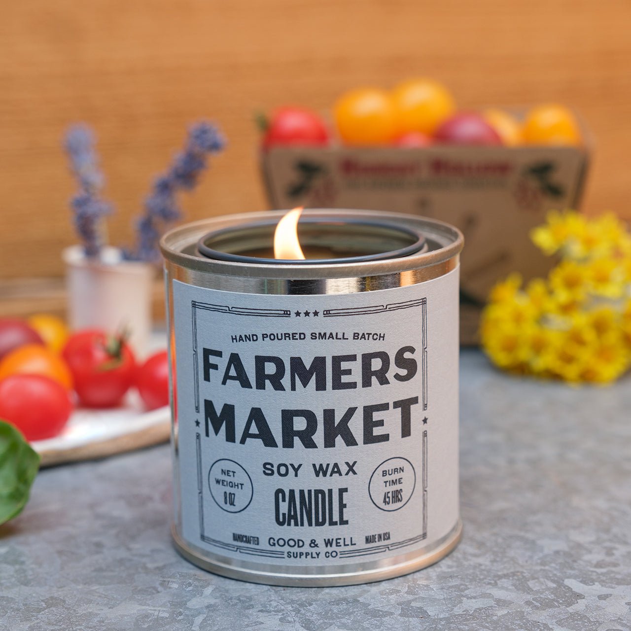 Farmers Market Happy Place Candle (Floral, Ginger, Herbs, Amber) - Wander Together Outfitters