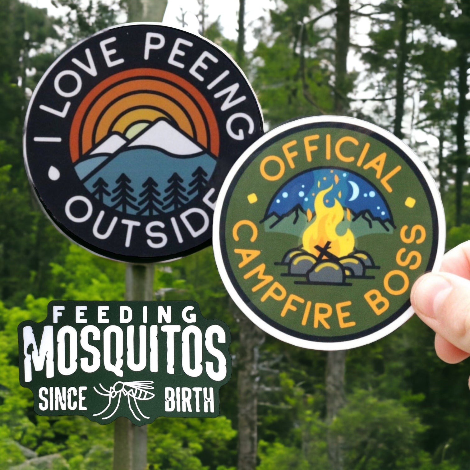 "Feeding Mosquitos Since Birth" Funny Sticker - Wander Together Outfitters