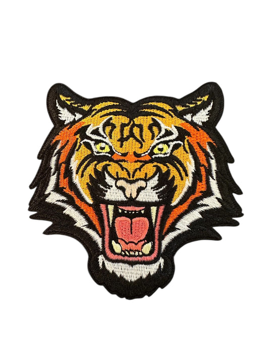 Fierce Tiger Large Iron On Embroidered Patch - Wander Together Outfitters