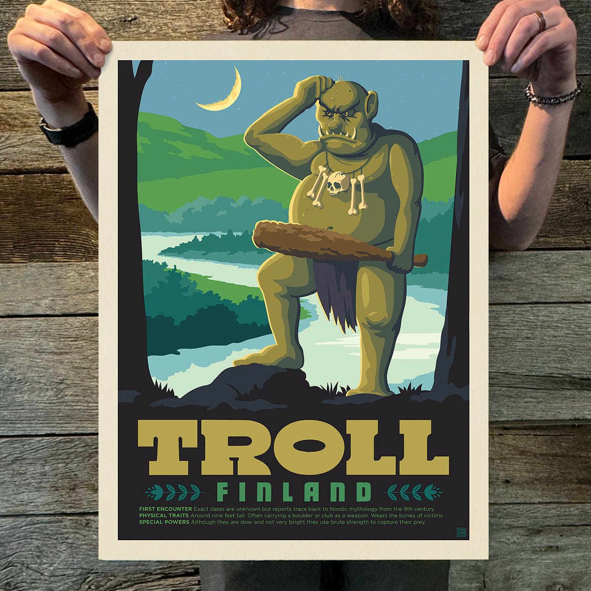 Finland: Troll (Legends & Monsters) Art Print - Wander Together Outfitters