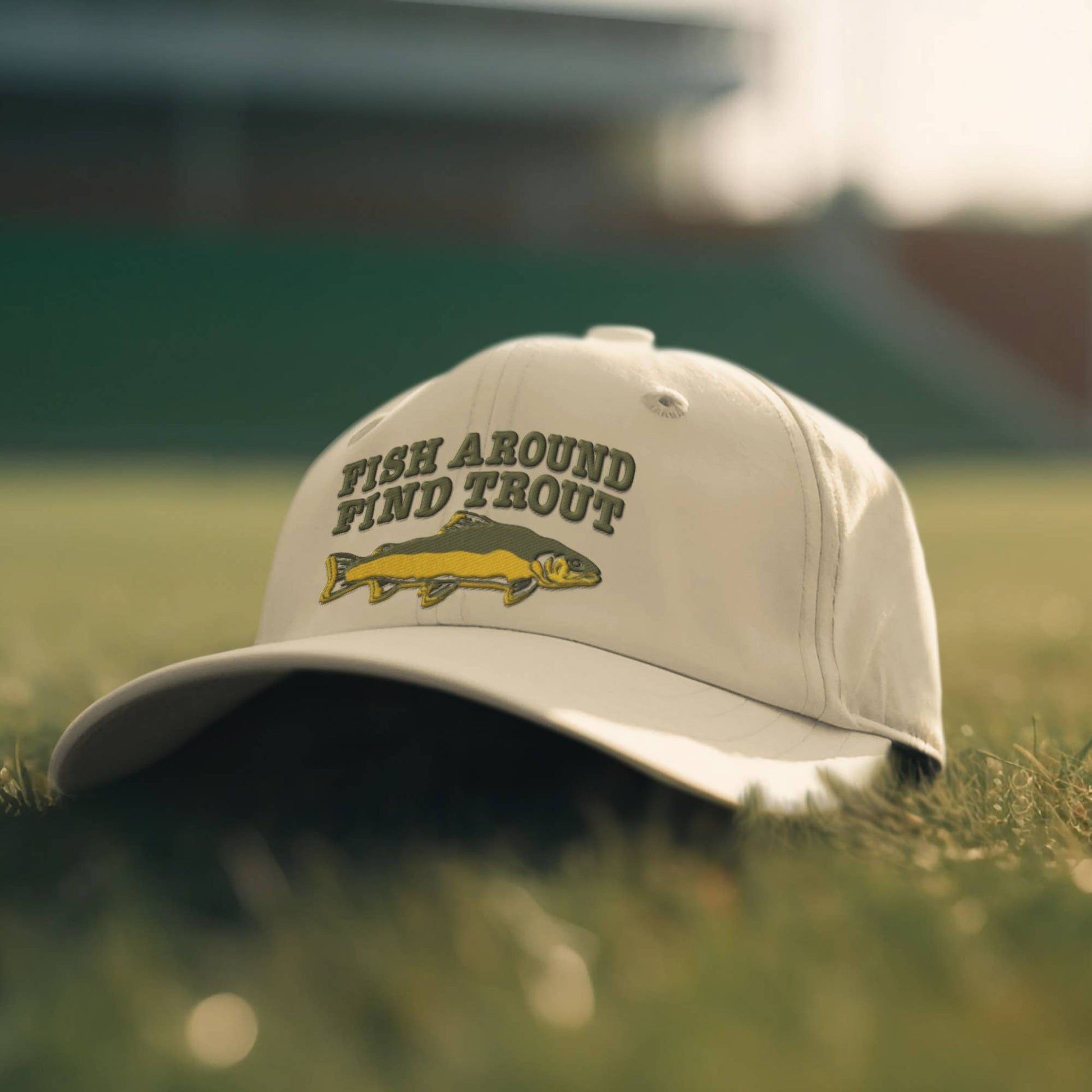 “Fish Around Find Trout” Embroidered Dad Hat - Wander Together Outfitters
