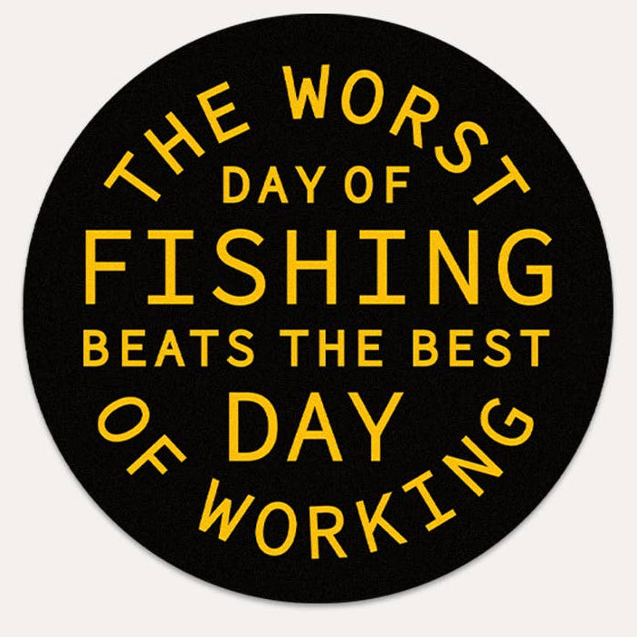 "Fishing Beats Working" Vinyl Sticker - Wander Together Outfitters