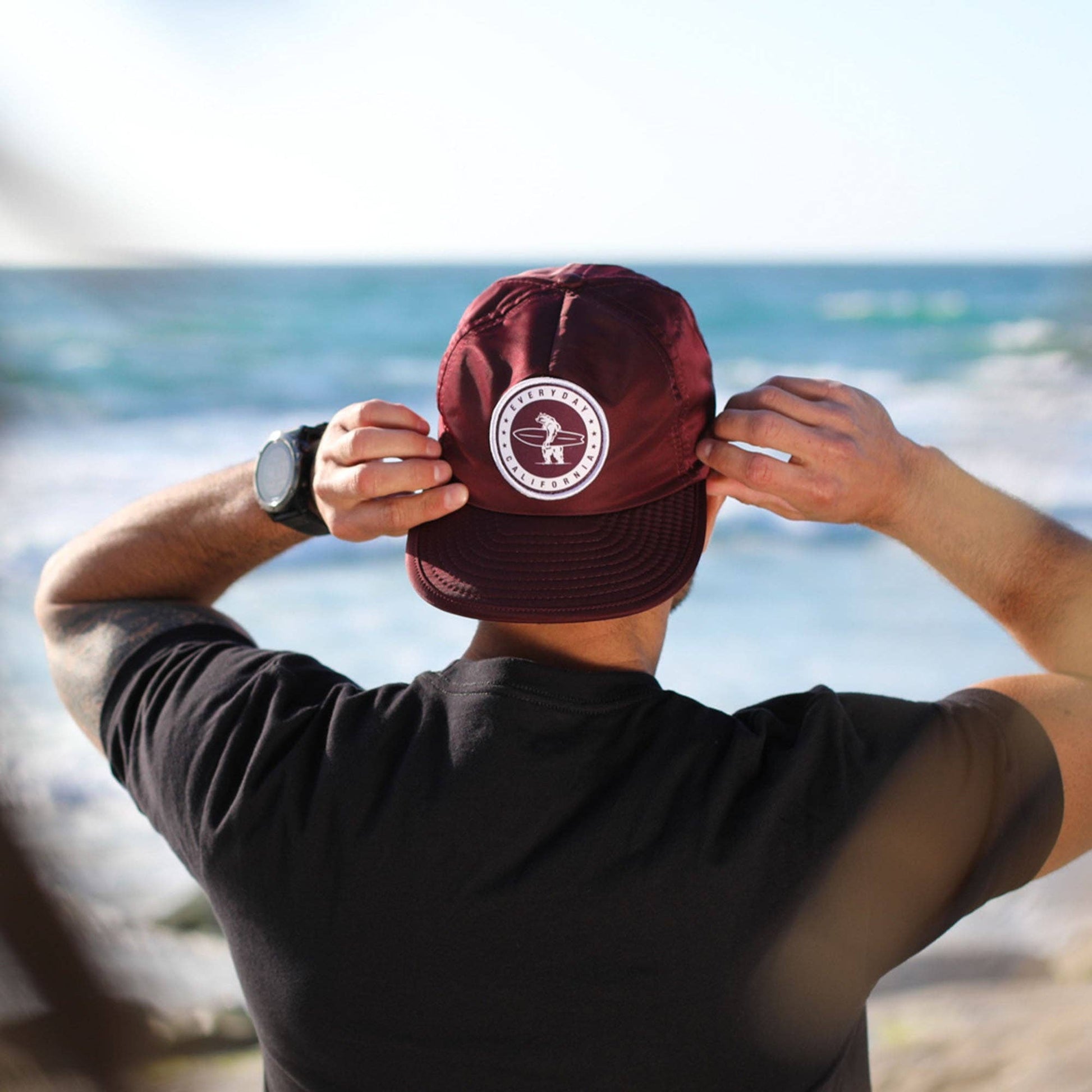 Floating Waterproof Snapback California Surfing Bear Hat - Wander Together Outfitters