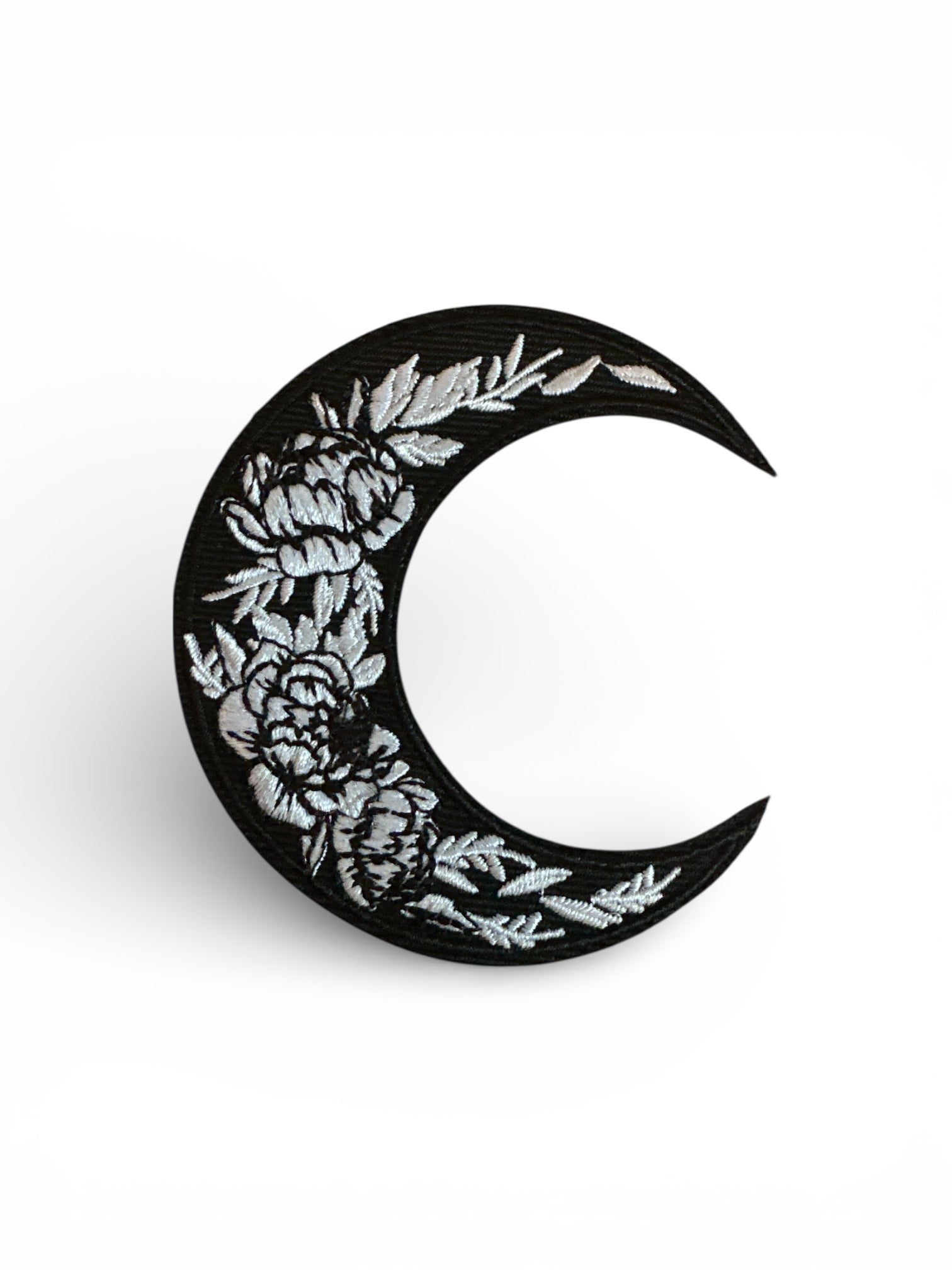 Floral Moon Embroidered Iron On Patch (Various) - Wander Together Outfitters