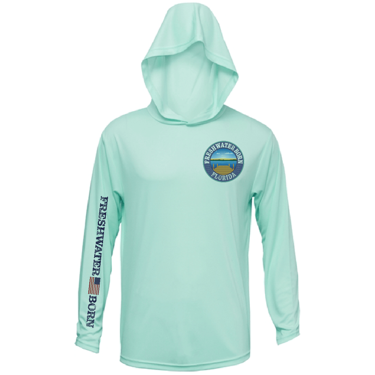 Florida Freshwater Born Kraken Men's Long Sleeve UPF 50+ Dry-Fit Hoodie - Wander Together Outfitters