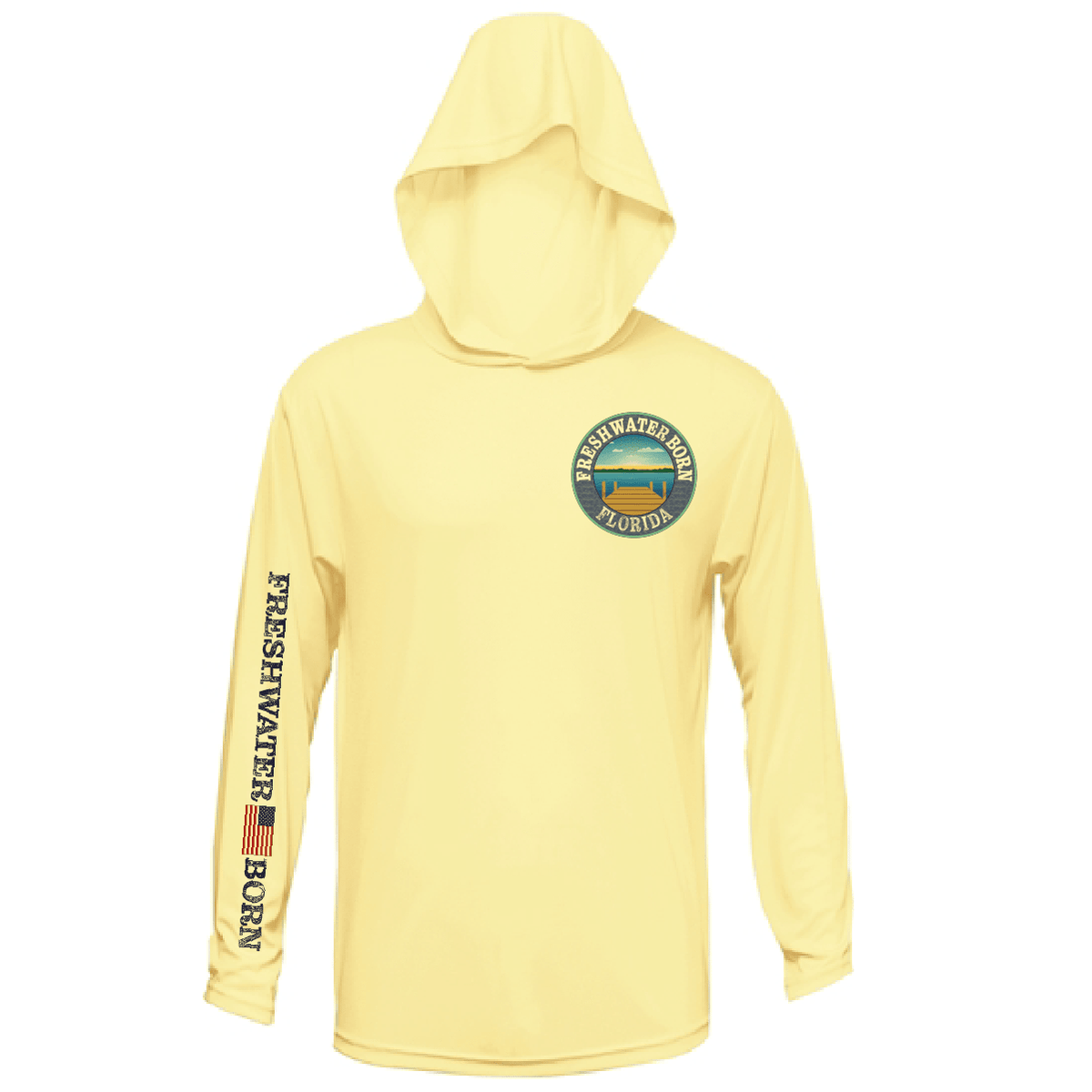 Florida Freshwater Born Kraken Men's Long Sleeve UPF 50+ Dry-Fit Hoodie - Wander Together Outfitters