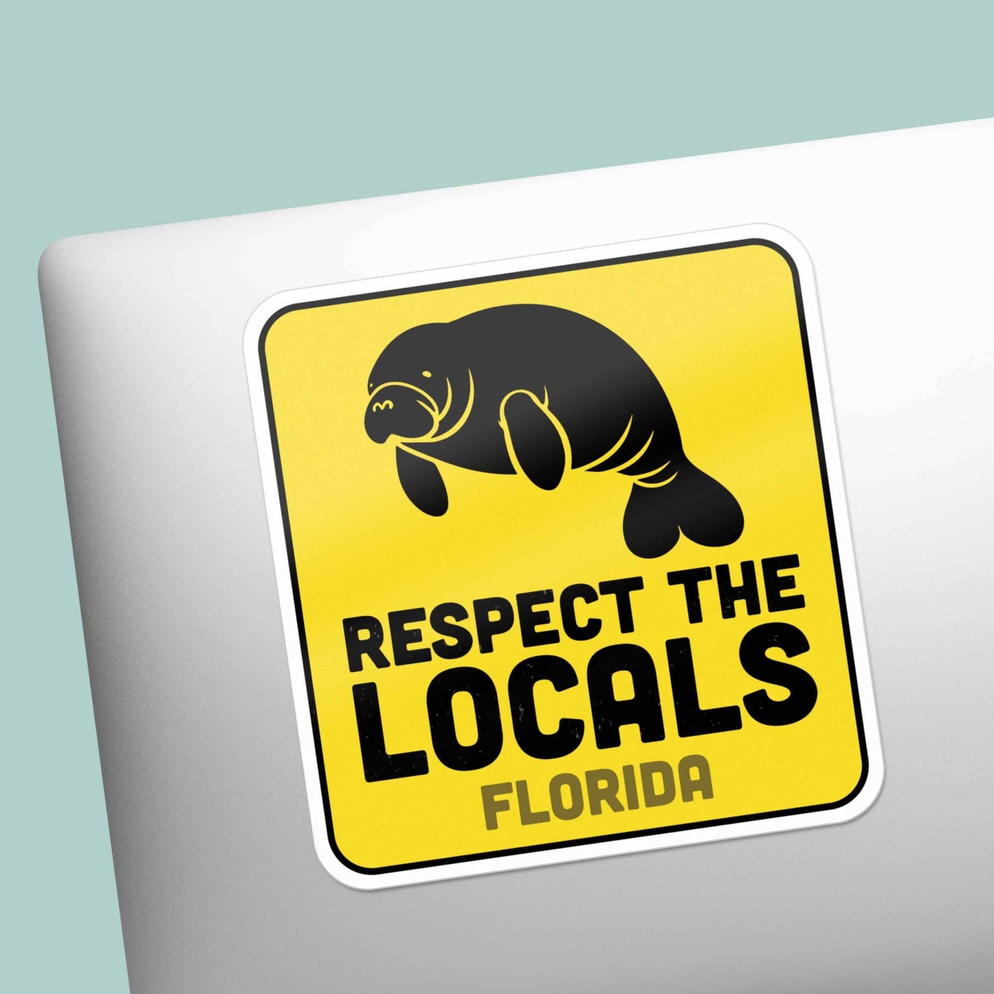 Florida Respect the Locals Manatee Sticker - Wander Together Outfitters