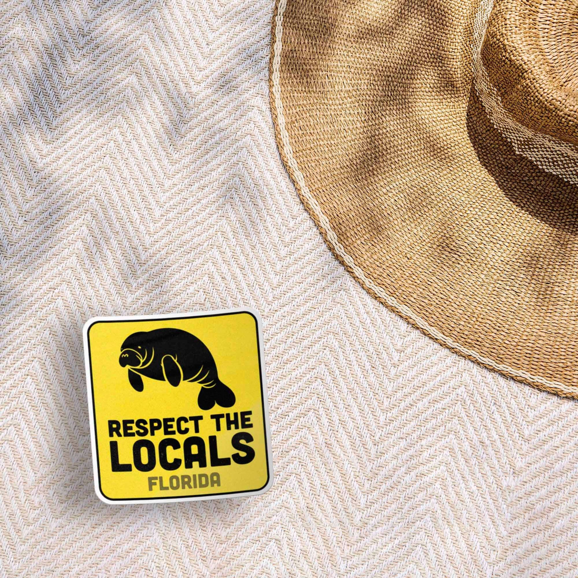 Florida Respect the Locals Manatee Sticker - Wander Together Outfitters
