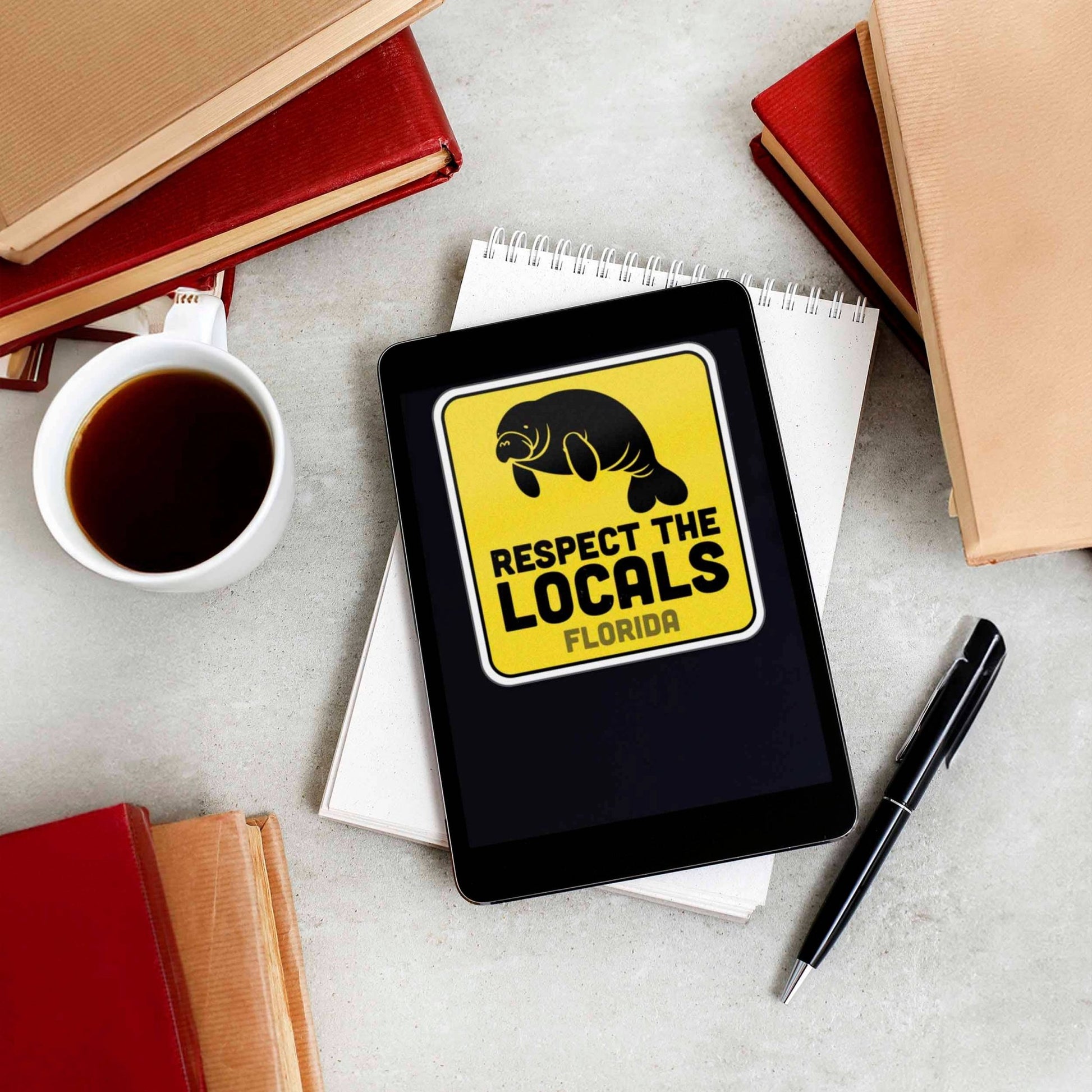 Florida Respect the Locals Manatee Sticker - Wander Together Outfitters