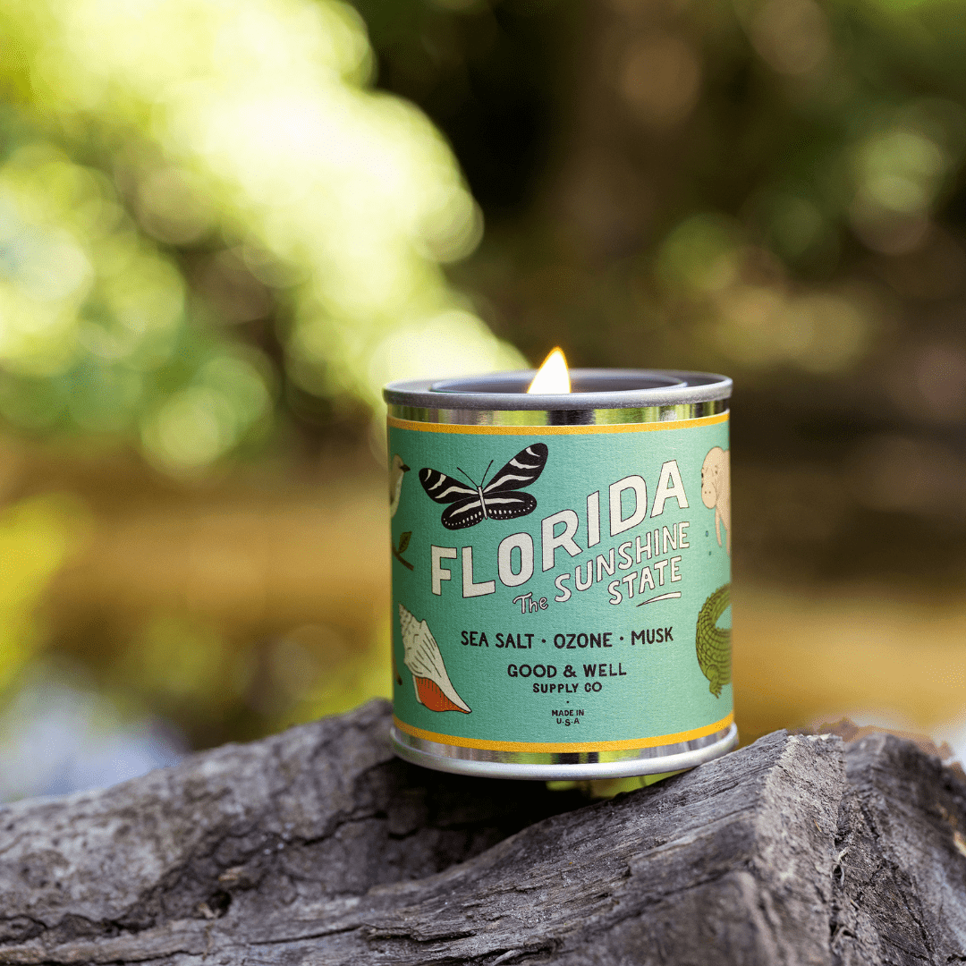 Florida State Candle (Ozone, Musk, Sea Salt) - Wander Together Outfitters