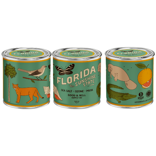 Florida State Candle (Ozone, Musk, Sea Salt) - Wander Together Outfitters
