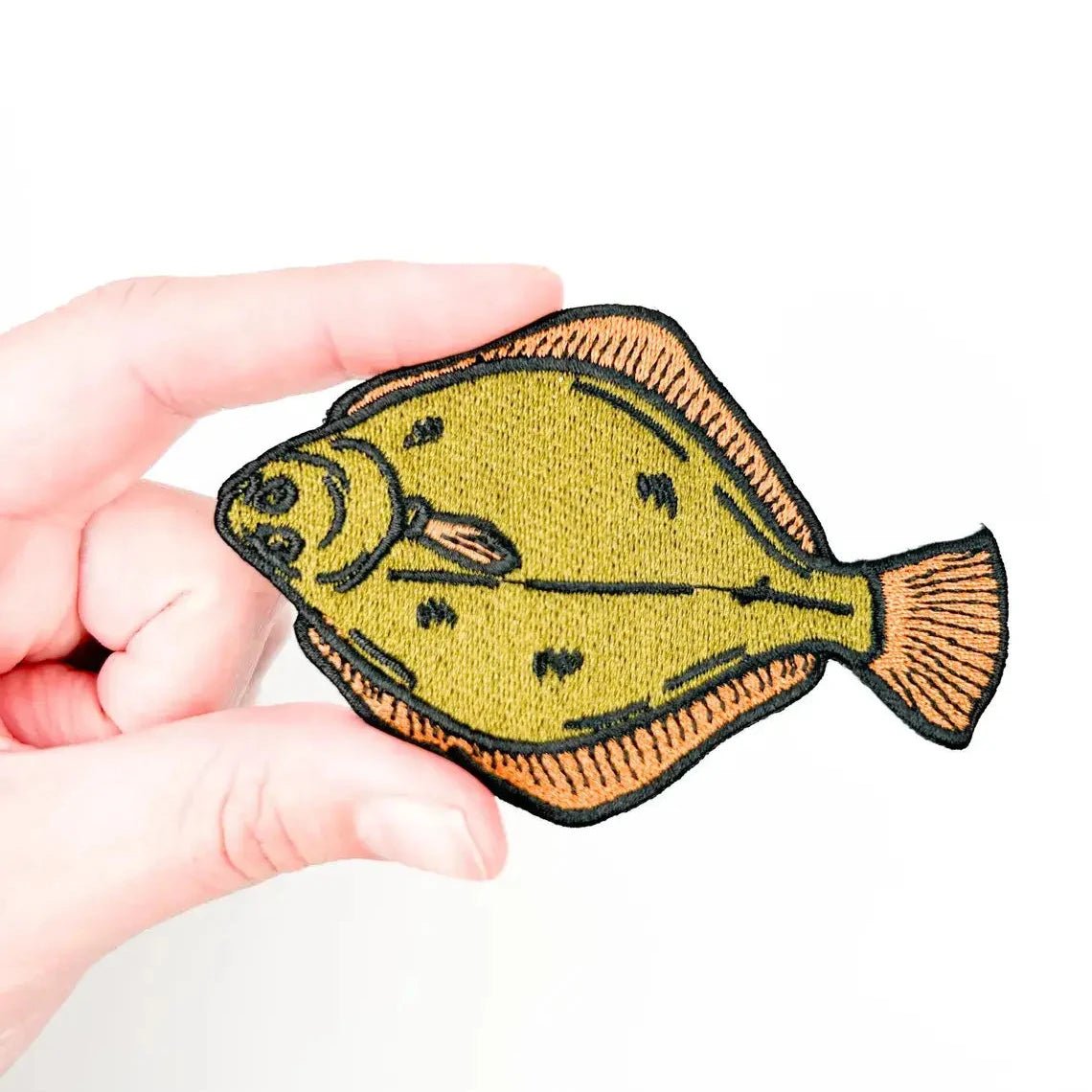 Flounder Embroidered Iron - On Patch Fishing, Coastal, Angler - Wander Together Outfitters