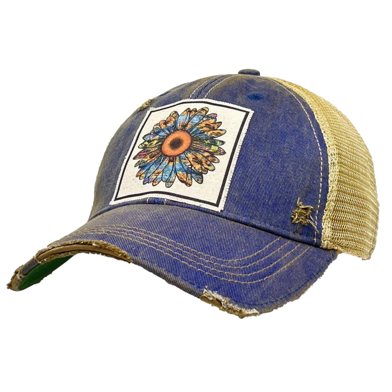 Flower Vintage Distressed Soft Cap - Wander Together Outfitters