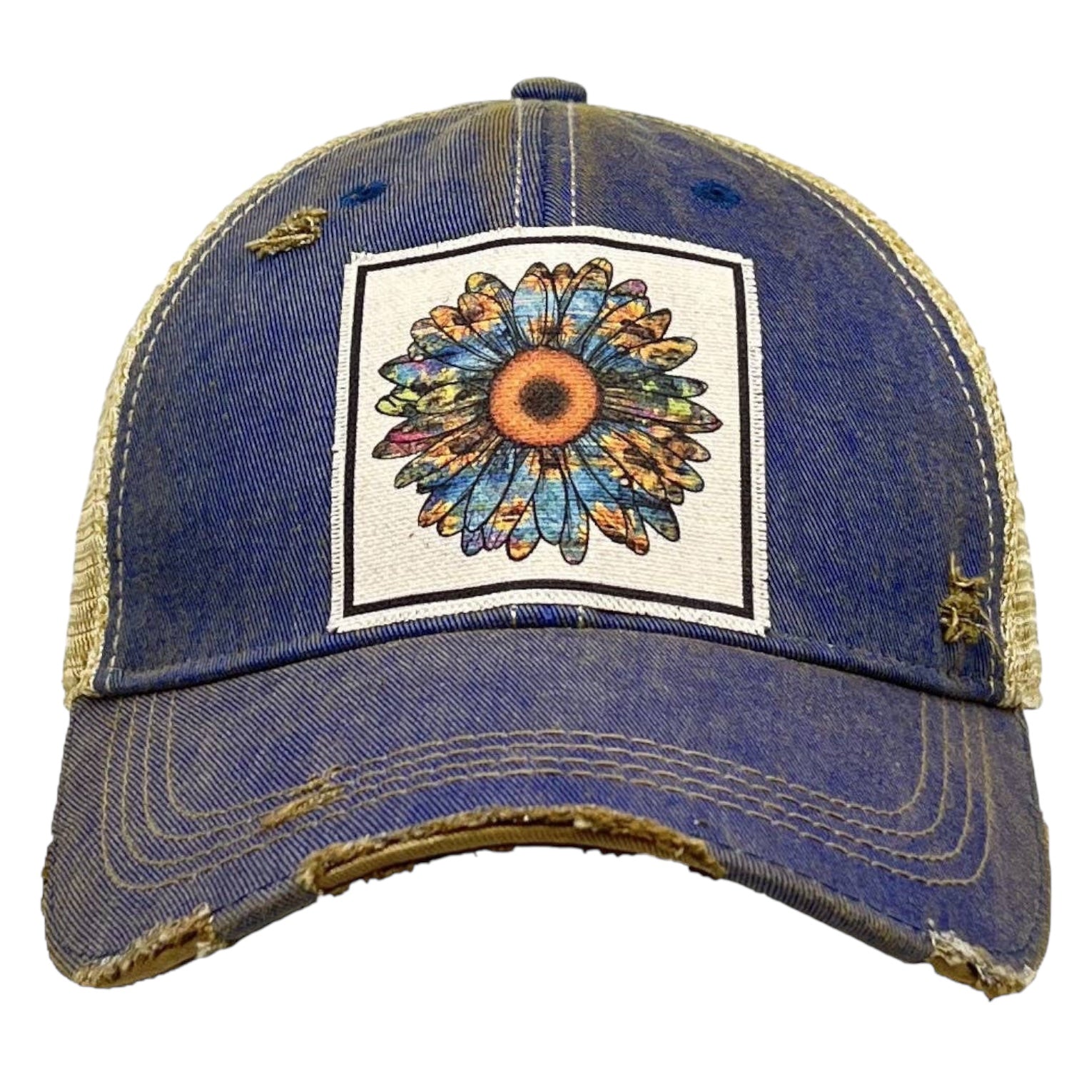 Flower Vintage Distressed Soft Cap - Wander Together Outfitters