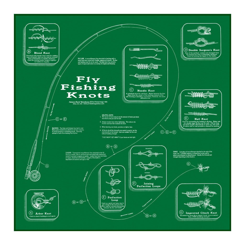 Fly Fishing Knots Oversized Bandana - Wander Together Outfitters