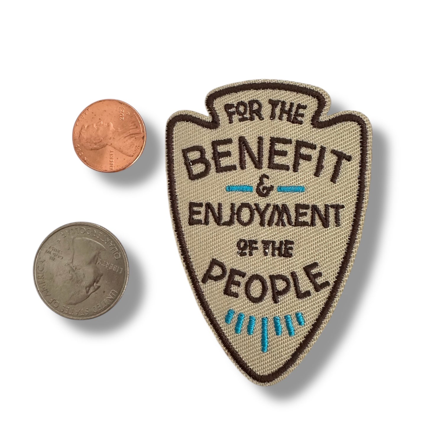 “For The Benefit & Enjoyment Of The People” National Park Arrowhead Iron On Patch - Wander Together Outfitters
