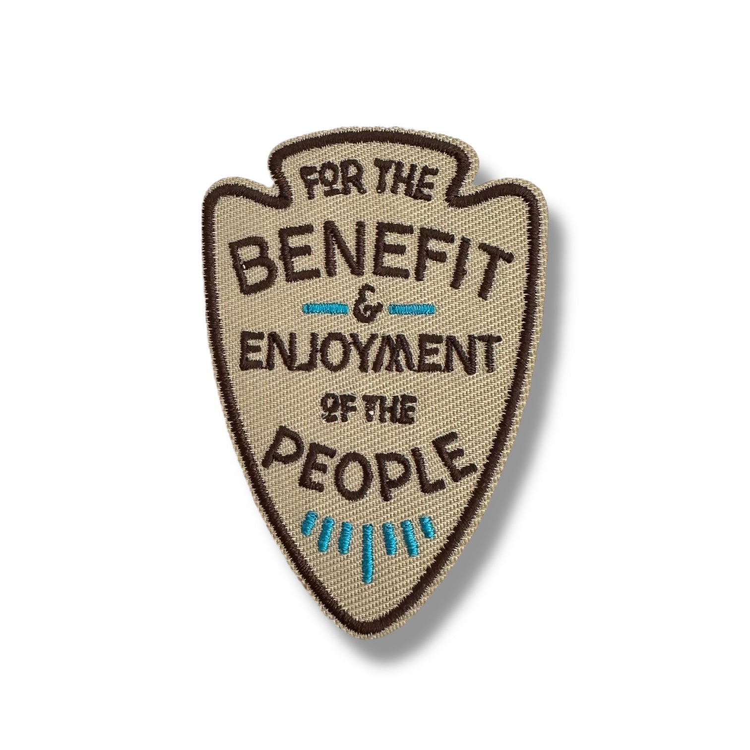 “For The Benefit & Enjoyment Of The People” National Park Arrowhead Iron On Patch - Wander Together Outfitters