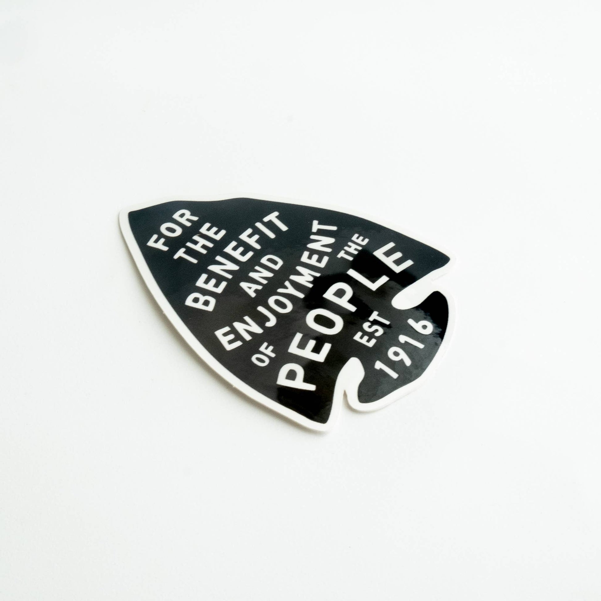 "For the Benefit & Enjoyment of the People" national Park Arrowhead Vinyl Sticker - Wander Together Outfitters