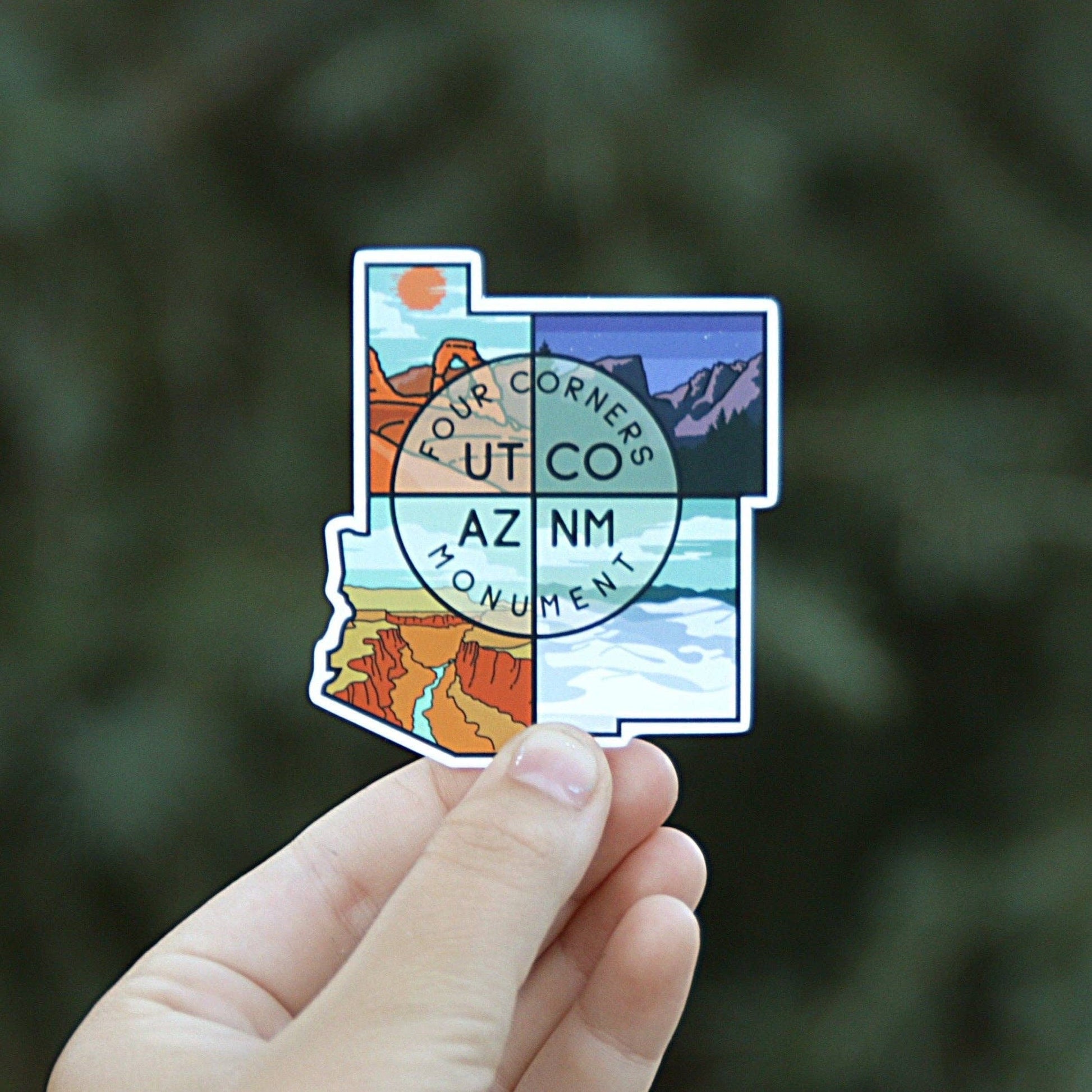 Four Corners Monument Waterproof Vinyl Decal Sticker - Wander Together Outfitters