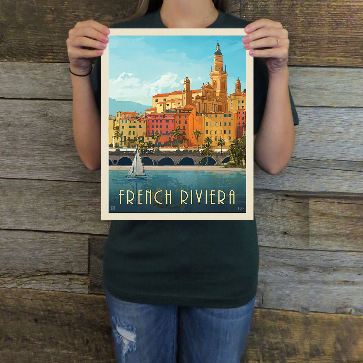 France: French Riviera (World Travel) Art Print - Wander Together Outfitters