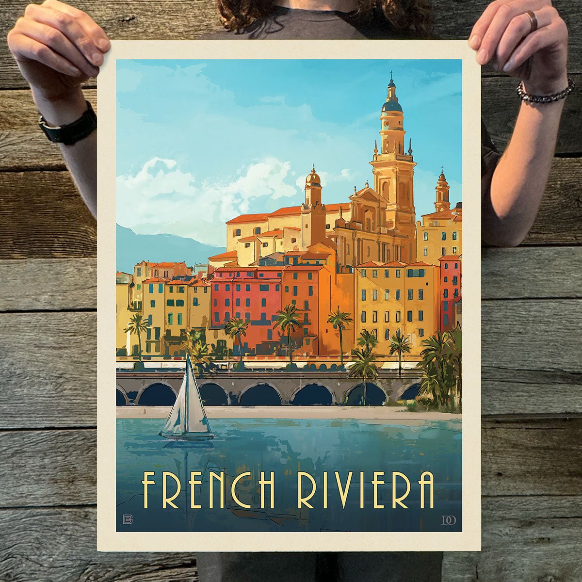 France: French Riviera (World Travel) Art Print - Wander Together Outfitters