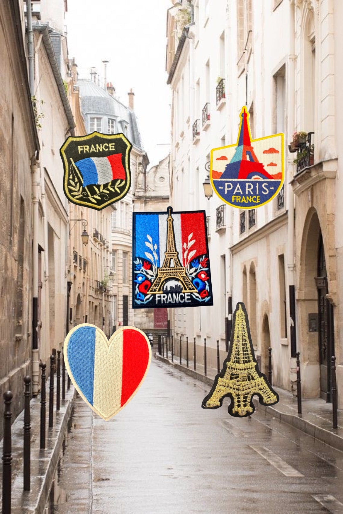 France Themed Iron On Patch Collection (Various) - Wander Together Outfitters