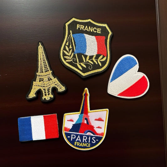France Themed Iron On Patch Collection (Various) - Wander Together Outfitters