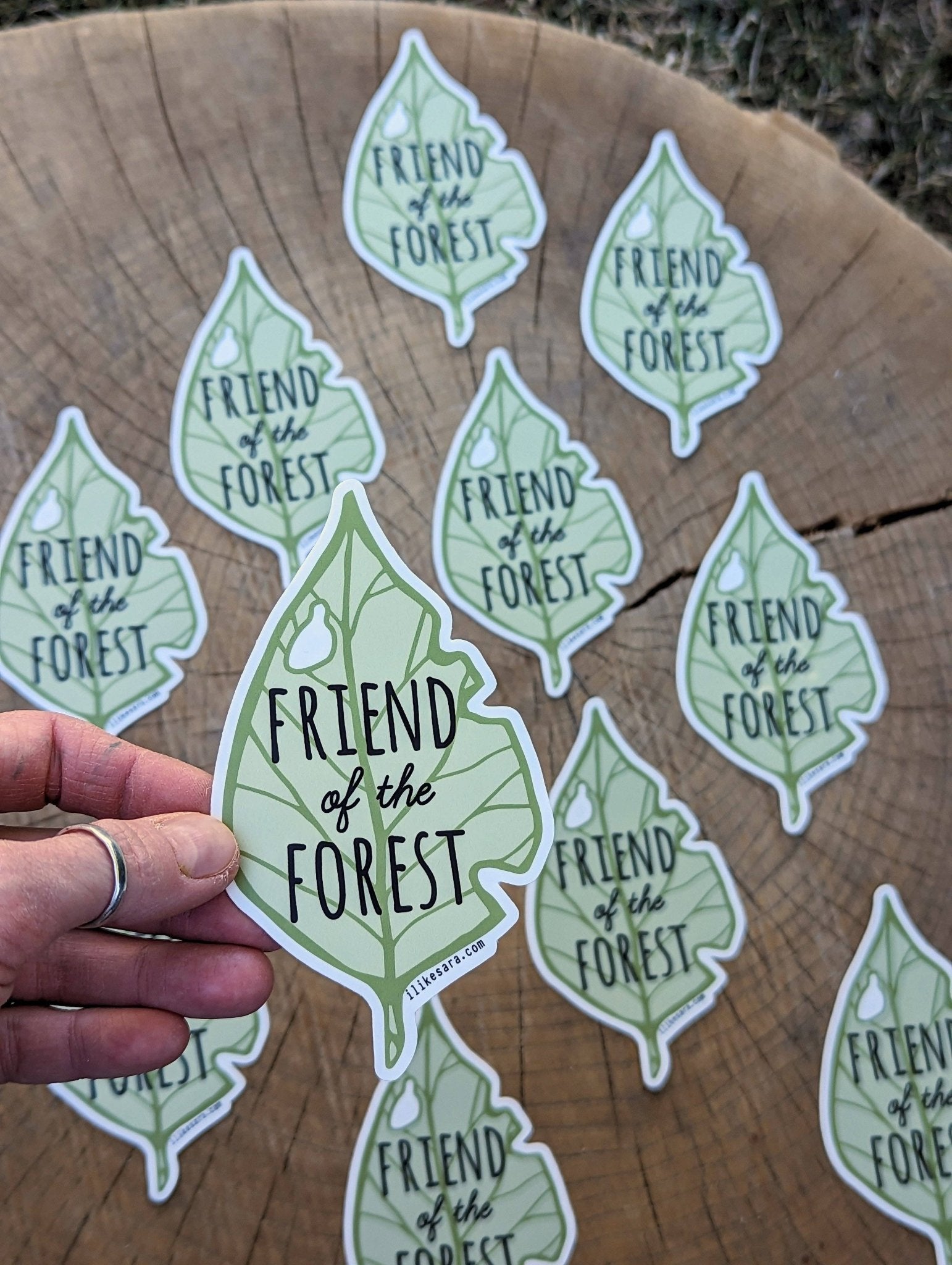 "Friend of the Forest" Leaf Sticker - Wander Together Outfitters