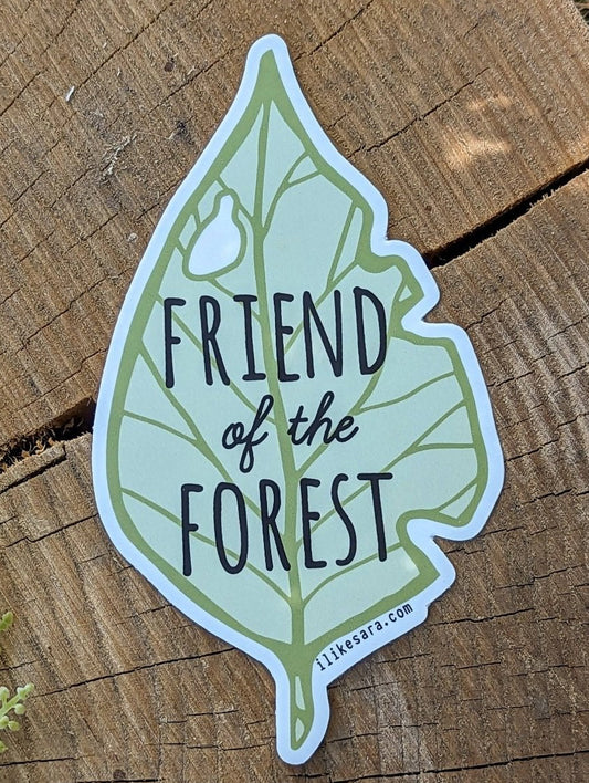 "Friend of the Forest" Leaf Sticker - Wander Together Outfitters